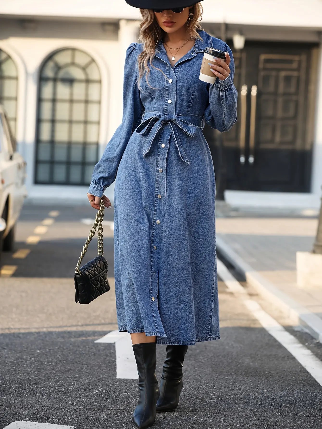 Robe en jean avec ceinture Maptitrobe