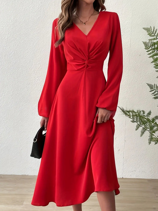 Robe rouge mi longue Maptitrobe