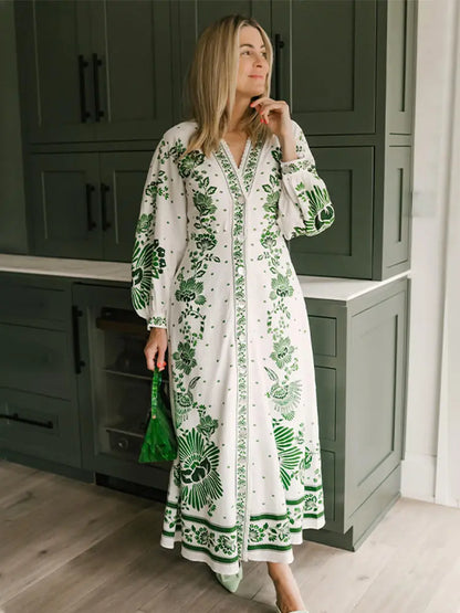 Robe verte femme ete