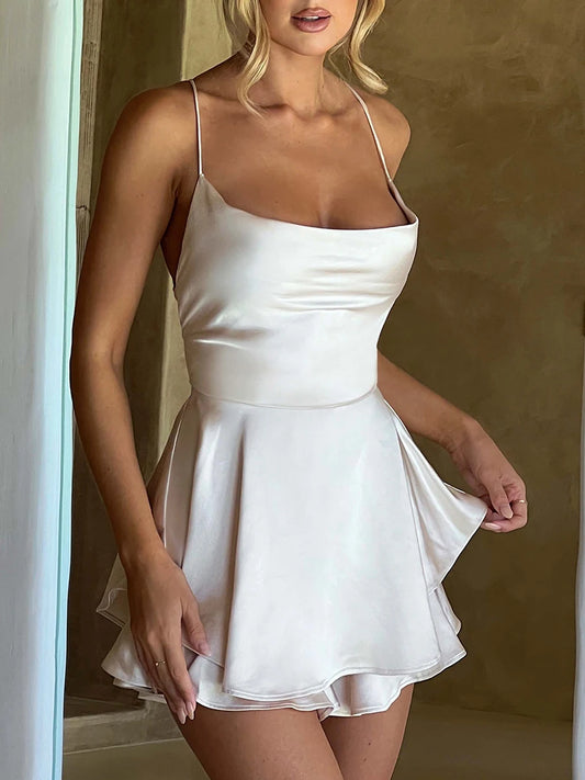 Robe courte évasée femme