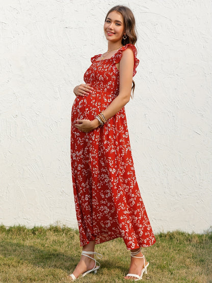 Robe fleurie femme enceinte